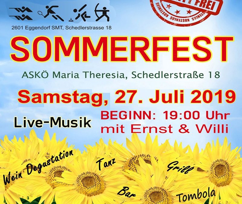 Sommerfest des ASKÖ Maria Theresia in Eggendorf am 27.07.2019